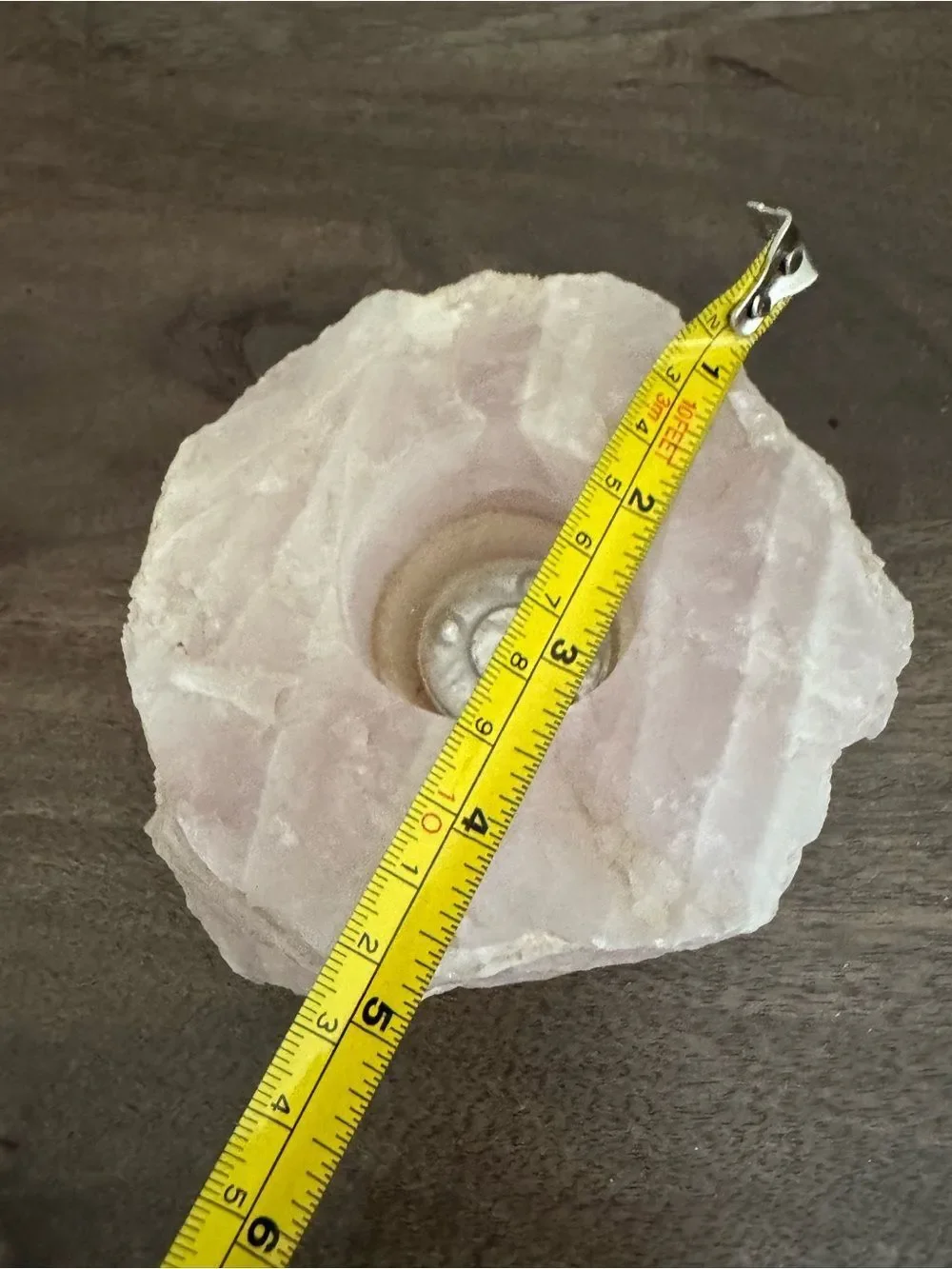 Pink Geode Rock Candle Holder